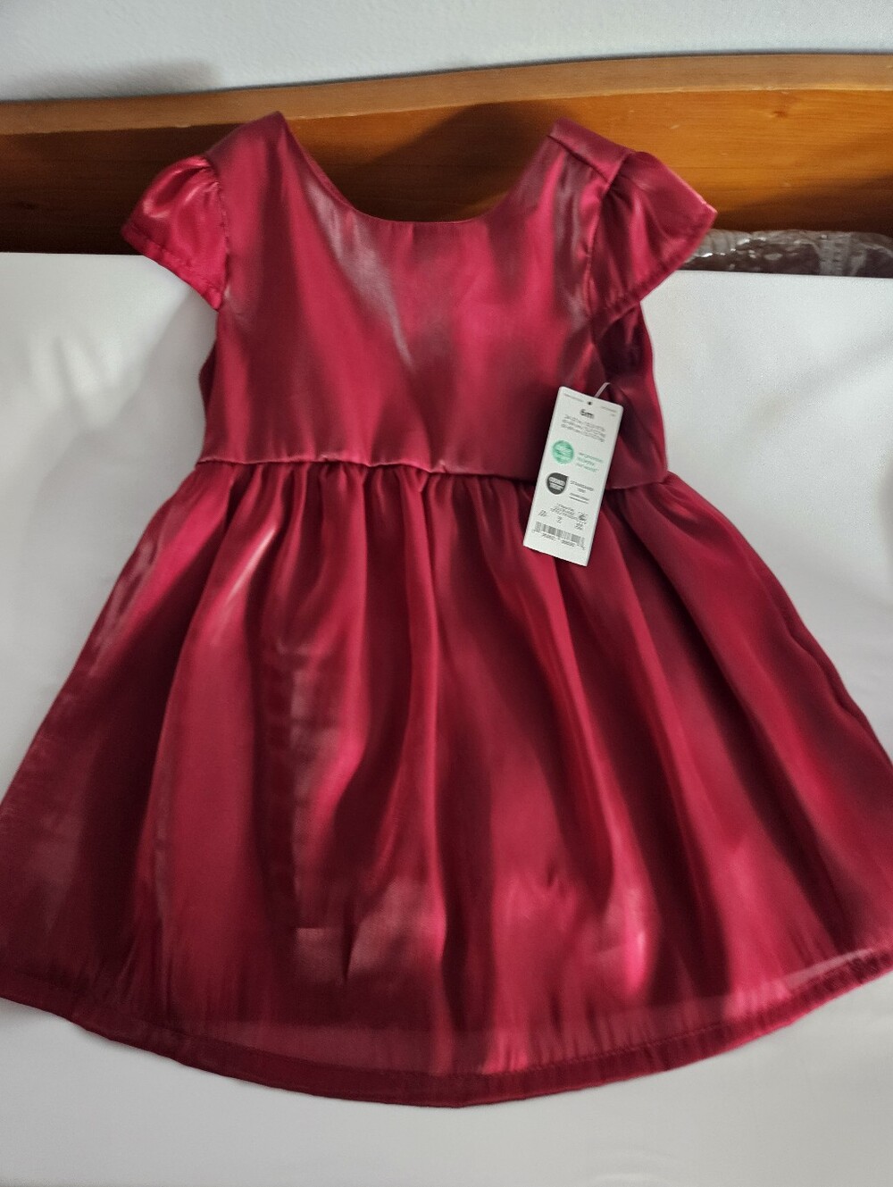 NWT Carter's Red satin baby dress